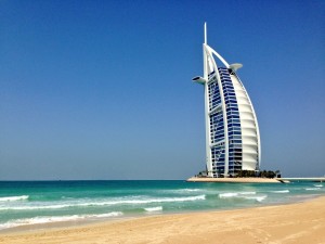 Sieben-Sterne-Hotel im Meer: Das Burj Al Arab.