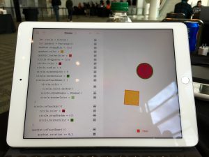 Erste Programmierversuche auf dem iPad pro.